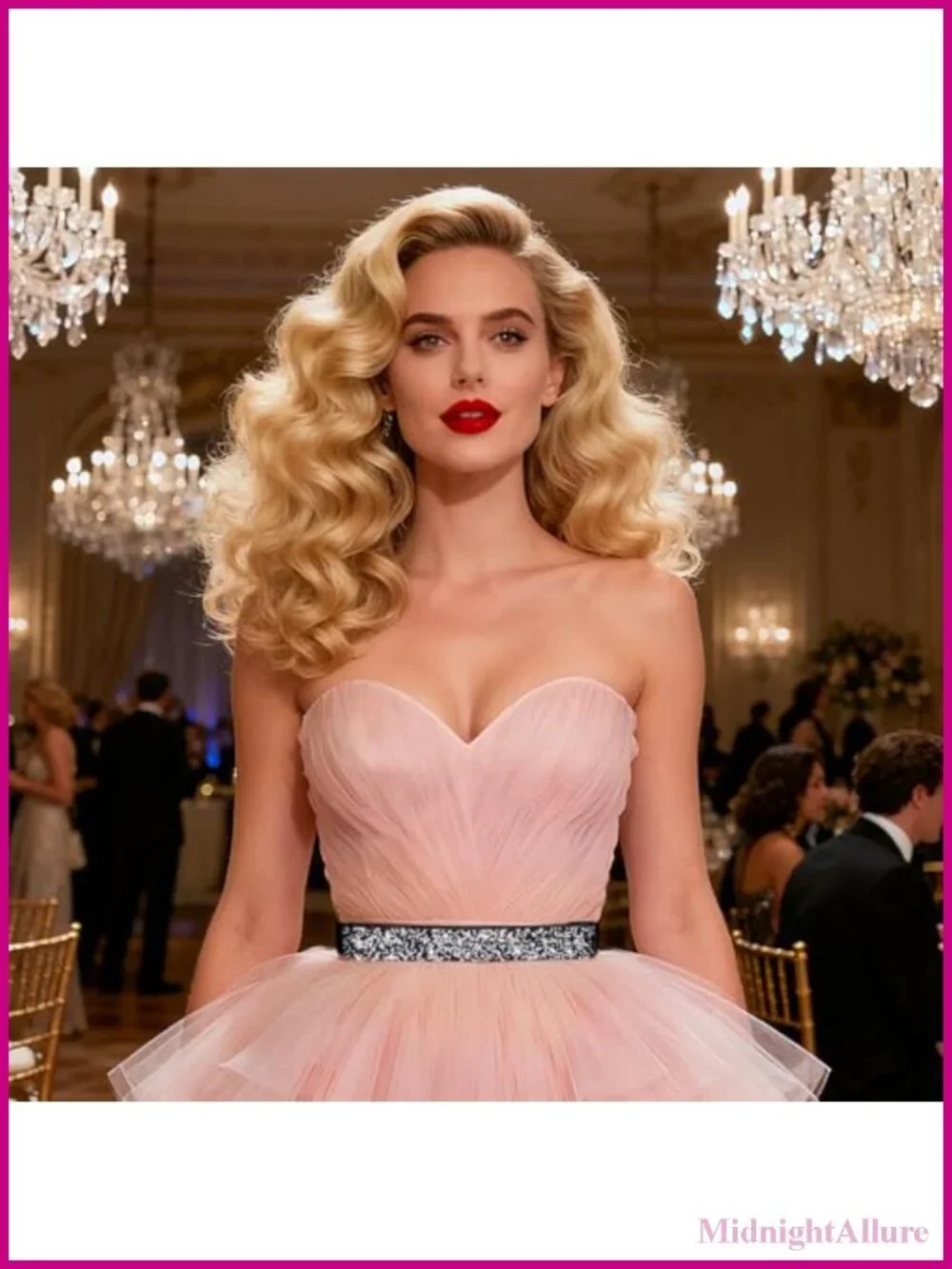 Rhinestone Elastic Wide Waist Belt for Wedding Prom Party